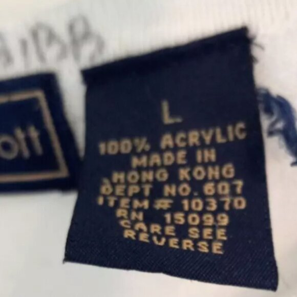 Women's Sweater Button-up Cardigan Sz Large White Floral Knit Designs High Neck - Picture 8 of 10